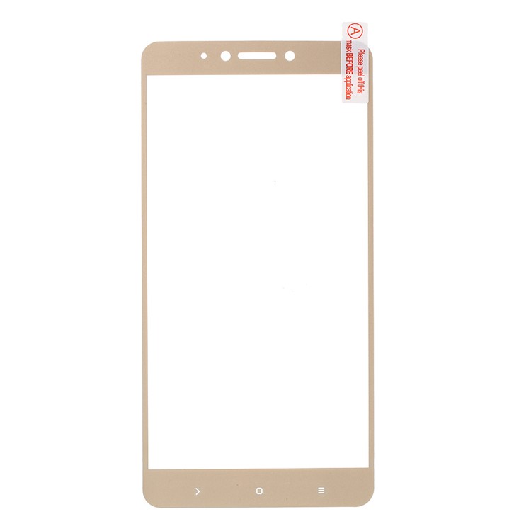 Silk Printing Complete Coverage Tempered Glass Screen Protector Film (Arc Edge) for Xiaomi Mi Max 2 - Gold-2