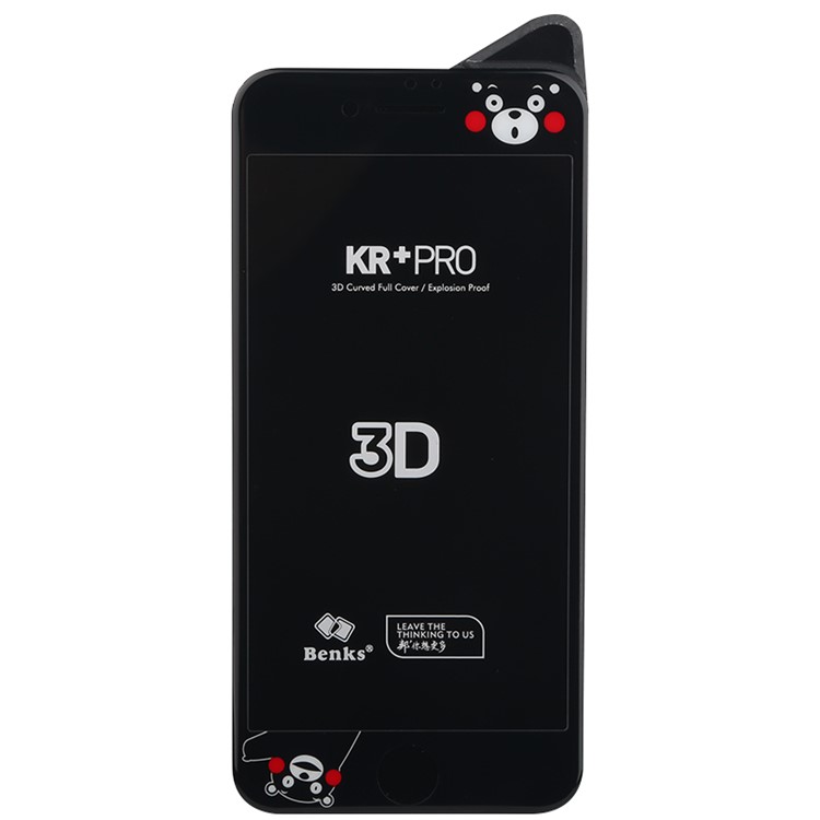 BENKS Kumamon 3D Full Coverage Soft Edges Tempered Glass Screen Protector for iPhone 7 Plus - Black-5