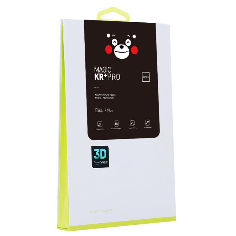 BENKS Kumamon 3D Full Coverage Soft Edges Tempered Glass Screen Protector for iPhone 7 Plus - Black-6