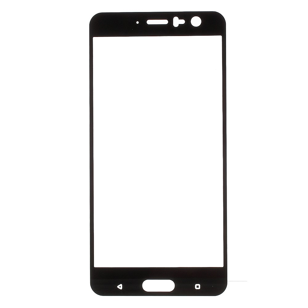 Silk Printing Full Size Tempered Glass Screen Protector Film (Arc Edge) for HTC U11 - Black-1