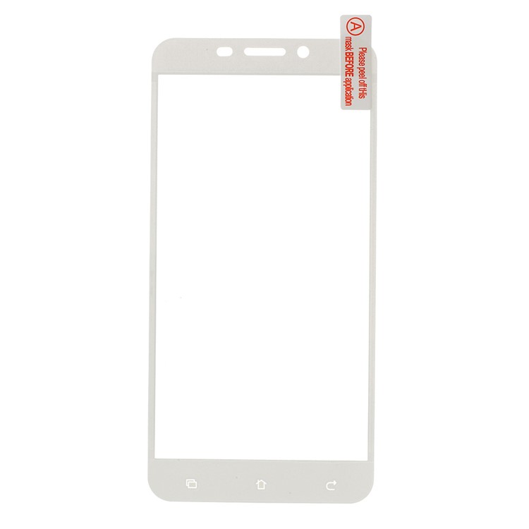 Silk Printing Full Coverage Tempered Glass Screen Protector Film (Arc Edge) for Asus Zenfone 3 Max ZC553KL - White-2