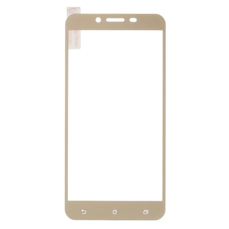Silk Printing Complete Coverage Tempered Glass Screen Protector Film (Arc Edge) for Asus Zenfone 3 Max ZC553KL - Gold-1