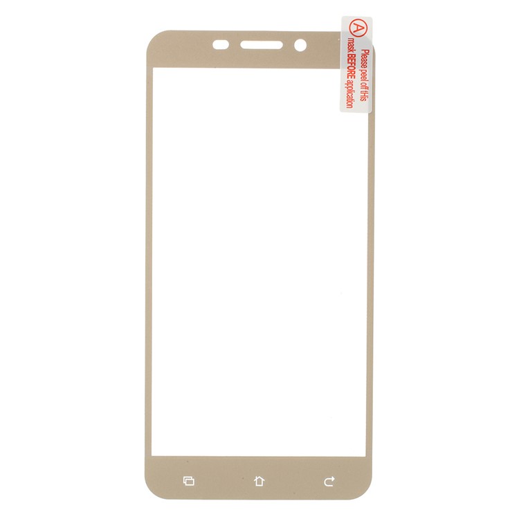 Silk Printing Complete Coverage Tempered Glass Screen Protector Film (Arc Edge) for Asus Zenfone 3 Max ZC553KL - Gold-2