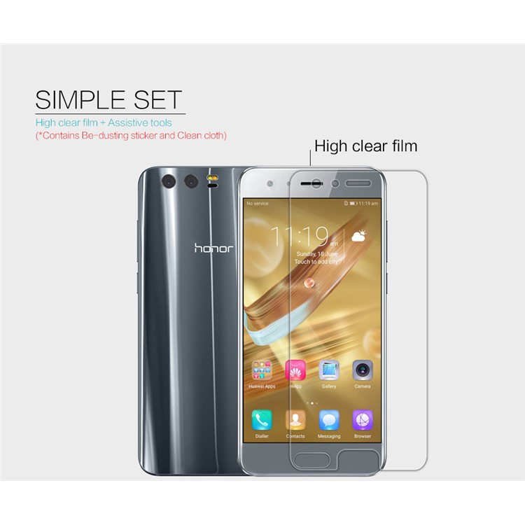 NILLKIN for Huawei Honor 9 Anti-fingerprint HD Clear LCD Screen Protector Film-5