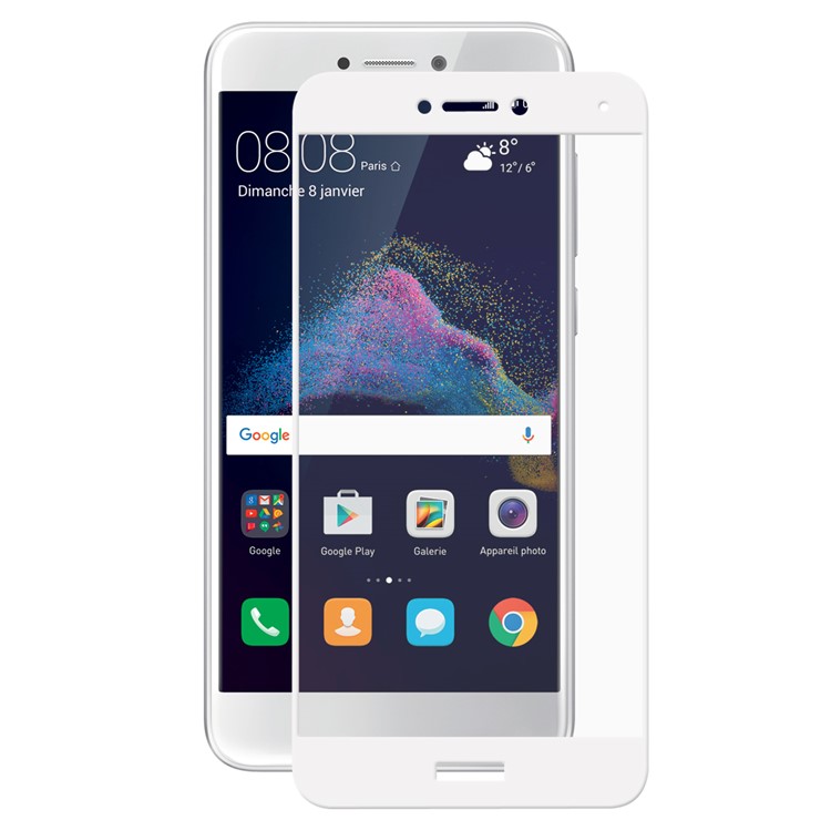 HAT PRINCE 0.26mm 9H 2.5D Arc Edge Full Size Tempered Glass Screen Protector Guard Film for Huawei P8 Lite (2017) / Honor 8 Lite - White-2