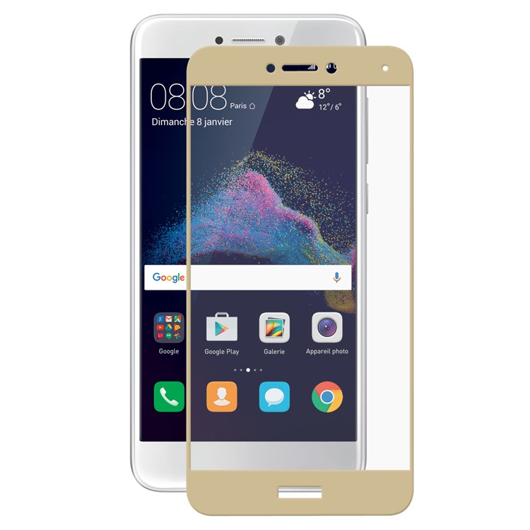 HAT PRINCE 0.26mm 9H 2.5D Arc Edge Complete Coverage Tempered Glass Screen Protector Guard Film for Huawei P8 Lite (2017) / Honor 8 Lite - Gold-2