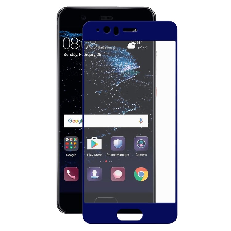 HAT PRINCE Tempered Glass Screen Protective Film for Huawei P10 Plus 0.26mm 9H 2.5D Arc Edge - Blue-2