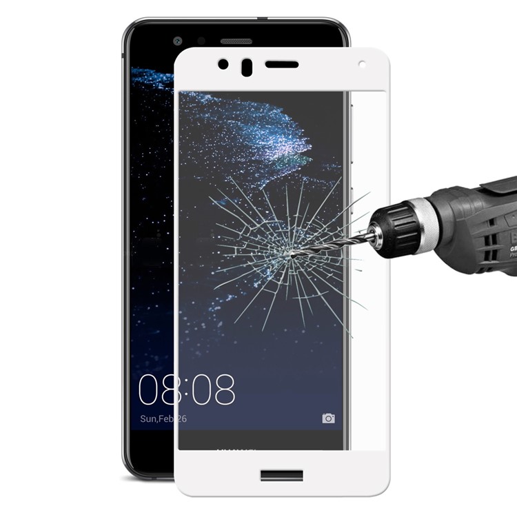 HAT PRINCE Tempered Glass Screen Protector Film for Huawei P10 Lite 0.26mm 9H 2.5D Arc Edge - White-1