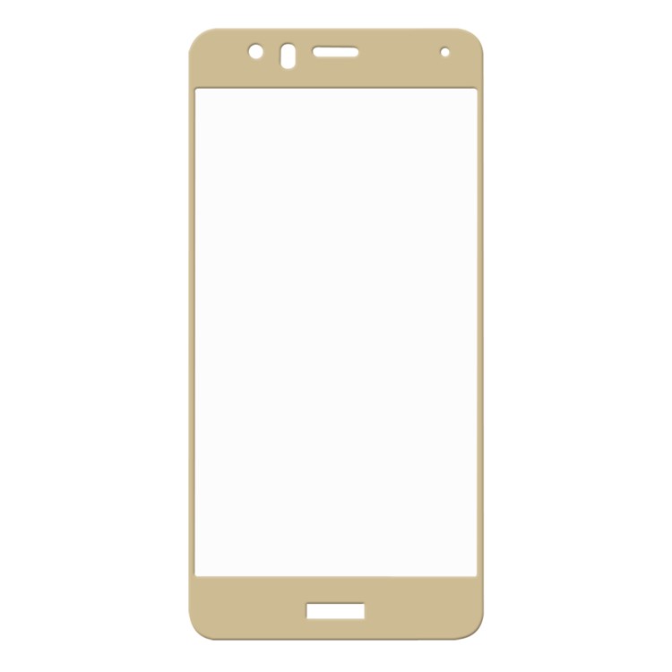HAT PRINCE Tempered Glass Screen Protective Guard Film for Huawei P10 Lite 0.26mm 9H 2.5D Arc Edge - Gold-3