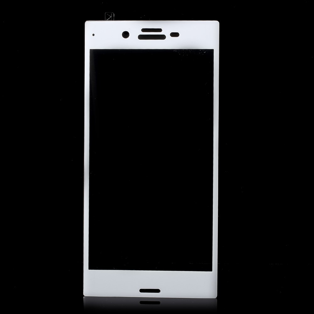 Protecteur D'écran En Verre Trempé De Bordure D'arc Complet Pour Sony Xperia XZ / XZS - Blanc