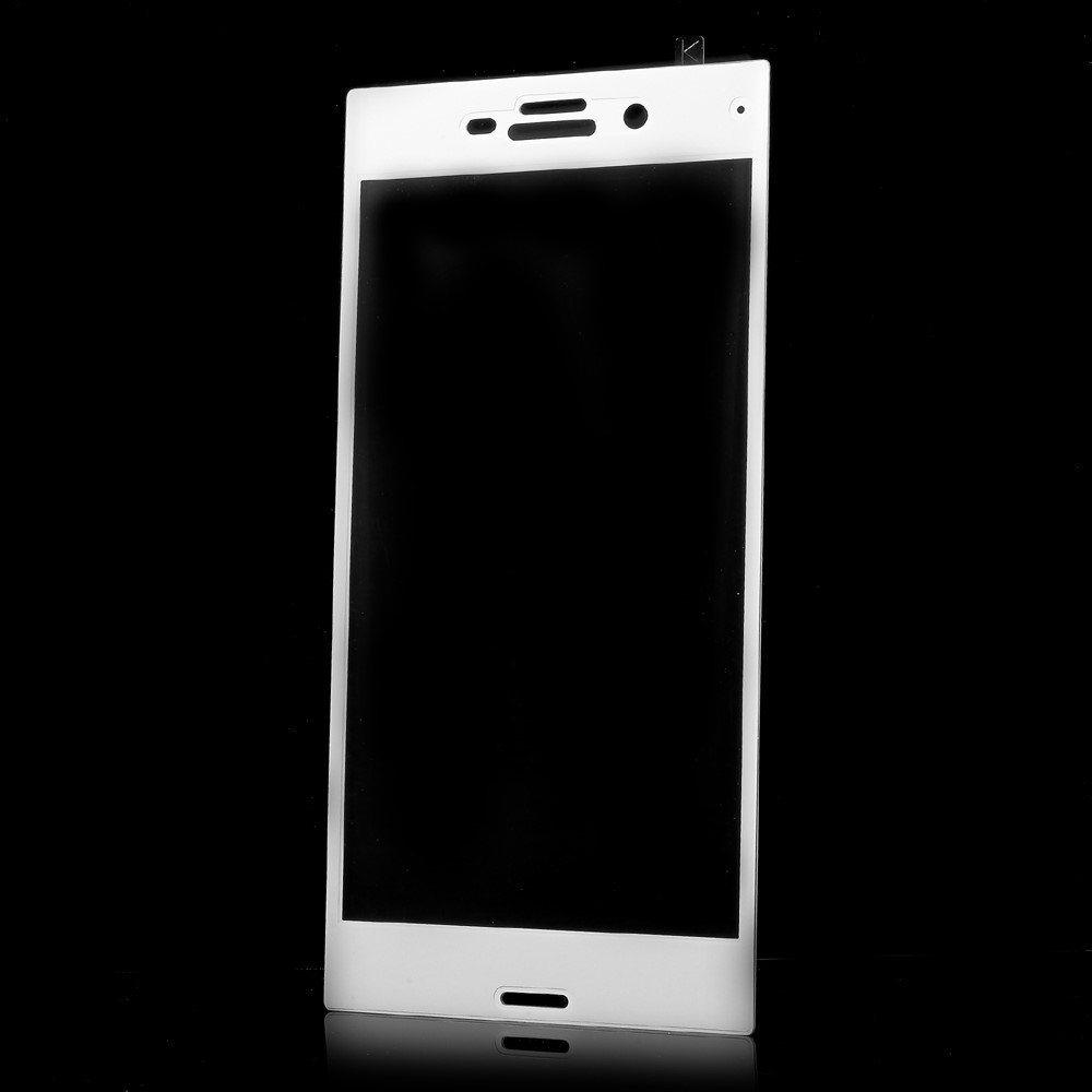 Protecteur D'écran En Verre Trempé De Bordure D'arc Complet Pour Sony Xperia XZ / XZS - Blanc