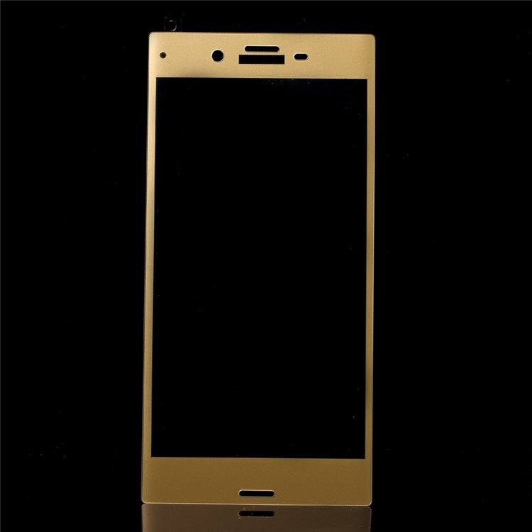Complete Coverage Arc Edge Tempered Glass Screen Protector for Sony Xperia XZ / XZs - Gold-1