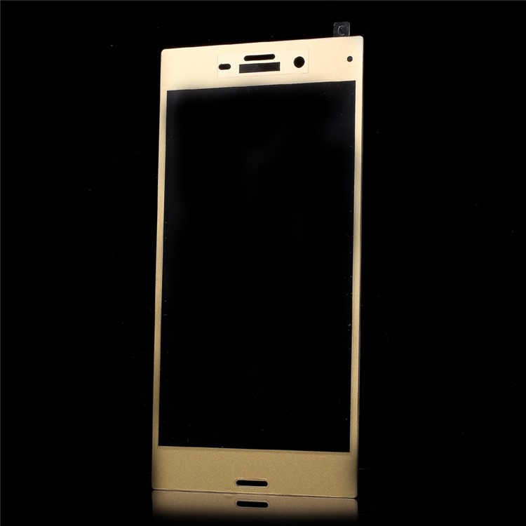 Complete Coverage Arc Edge Tempered Glass Screen Protector for Sony Xperia XZ / XZs - Gold-2