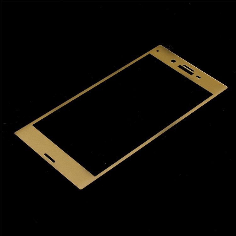 Complete Coverage Arc Edge Tempered Glass Screen Protector for Sony Xperia XZ / XZs - Gold-3