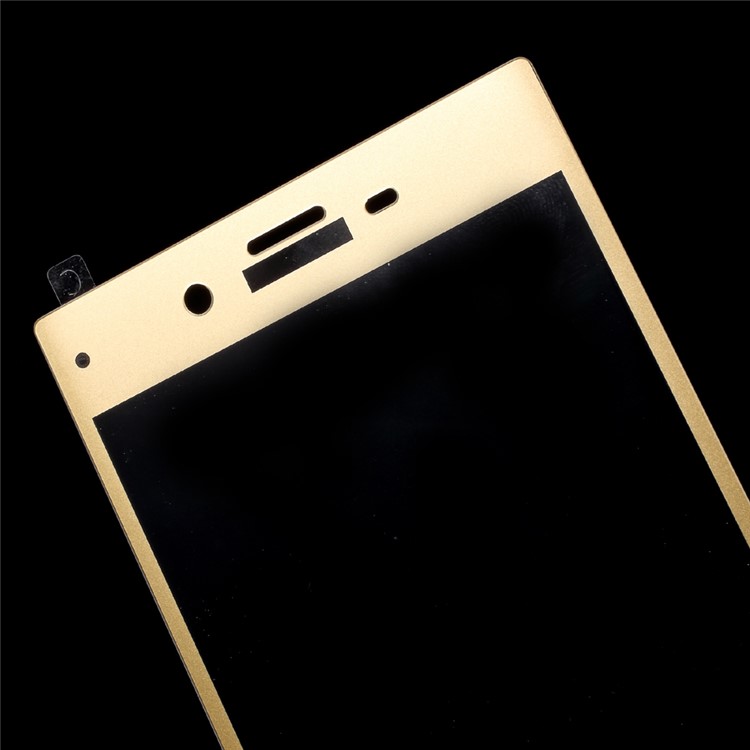 Complete Coverage Arc Edge Tempered Glass Screen Protector for Sony Xperia XZ / XZs - Gold-4