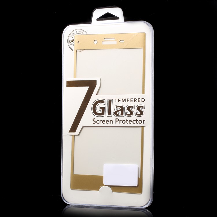 Complete Coverage Arc Edge Tempered Glass Screen Protector for Sony Xperia XZ / XZs - Gold-6