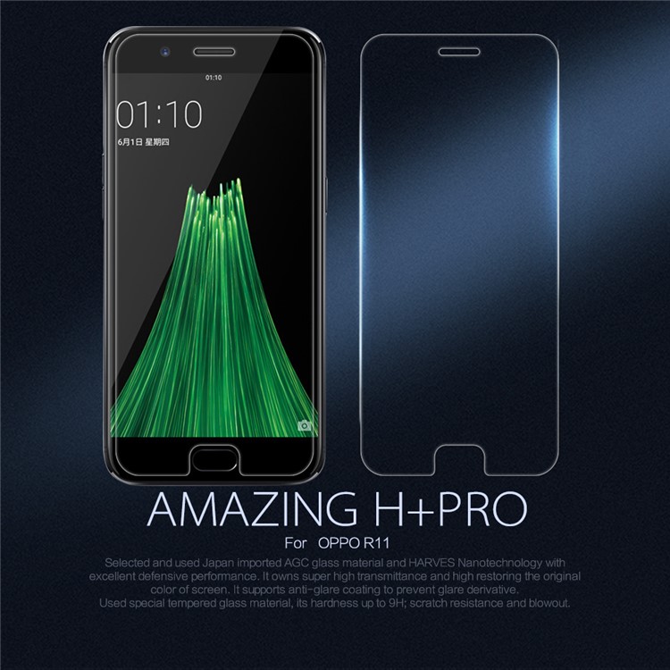 NILLKIN Amazing H+PRO Tempered Glass Screen Protector Anti-Explosion for OPPO R11-1