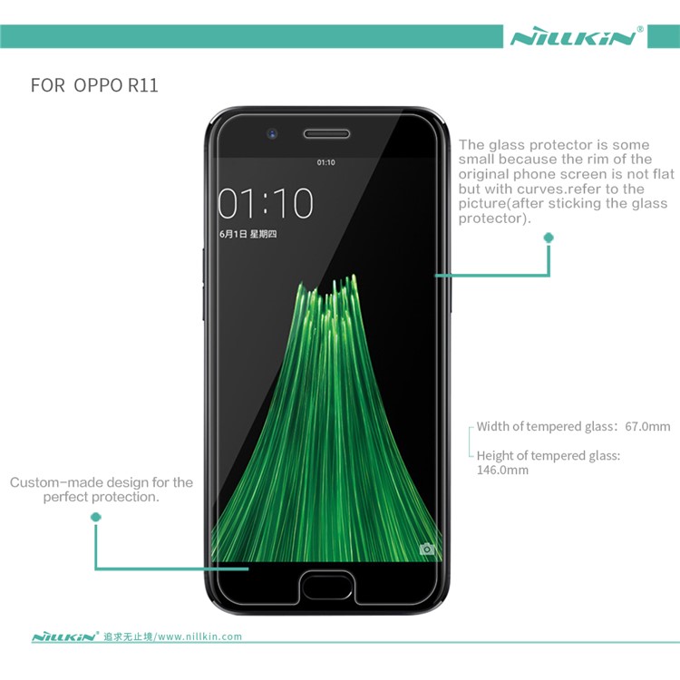NILLKIN Amazing H+PRO Tempered Glass Screen Protector Anti-Explosion for OPPO R11-12