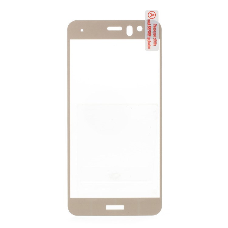 Silk Printing Full Coverage Tempered Glass Screen Protector Film (Arc Edge) for Huawei P10 Lite - Gold-2