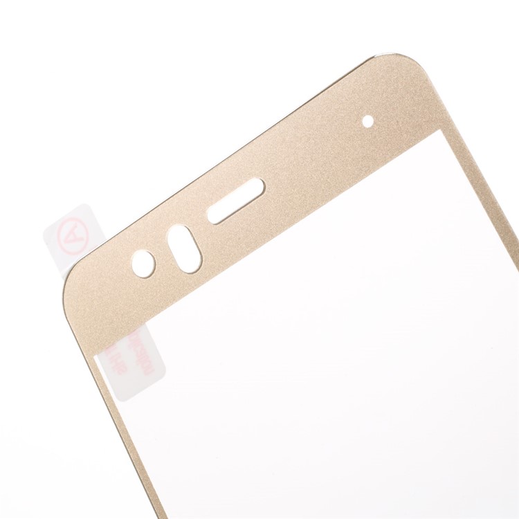 Silk Printing Full Coverage Tempered Glass Screen Protector Film (Arc Edge) for Huawei P10 Lite - Gold-4