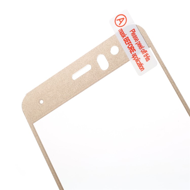 Silk Printing Full Coverage Tempered Glass Screen Protector Film (Arc Edge) for Huawei P10 Lite - Gold-6