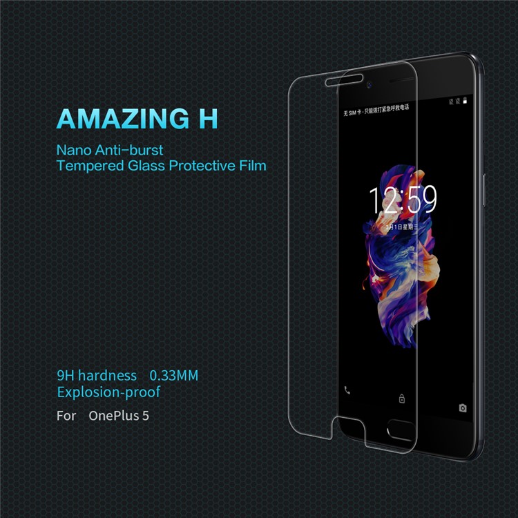 NILLKIN Amazing H Tempered Glass Screen Protector Anti-Explosion for OnePlus 5-1