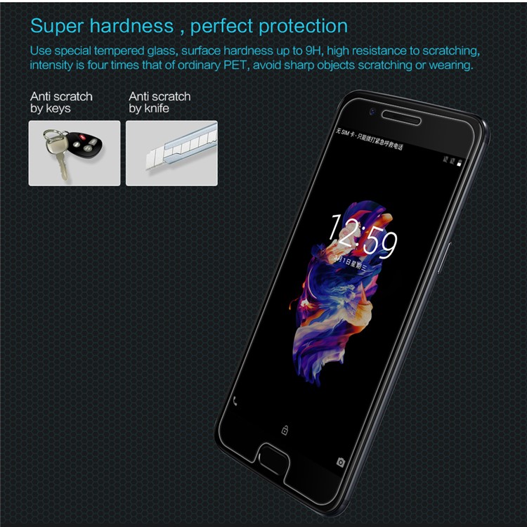 NILLKIN Amazing H Tempered Glass Screen Protector Anti-Explosion for OnePlus 5-3