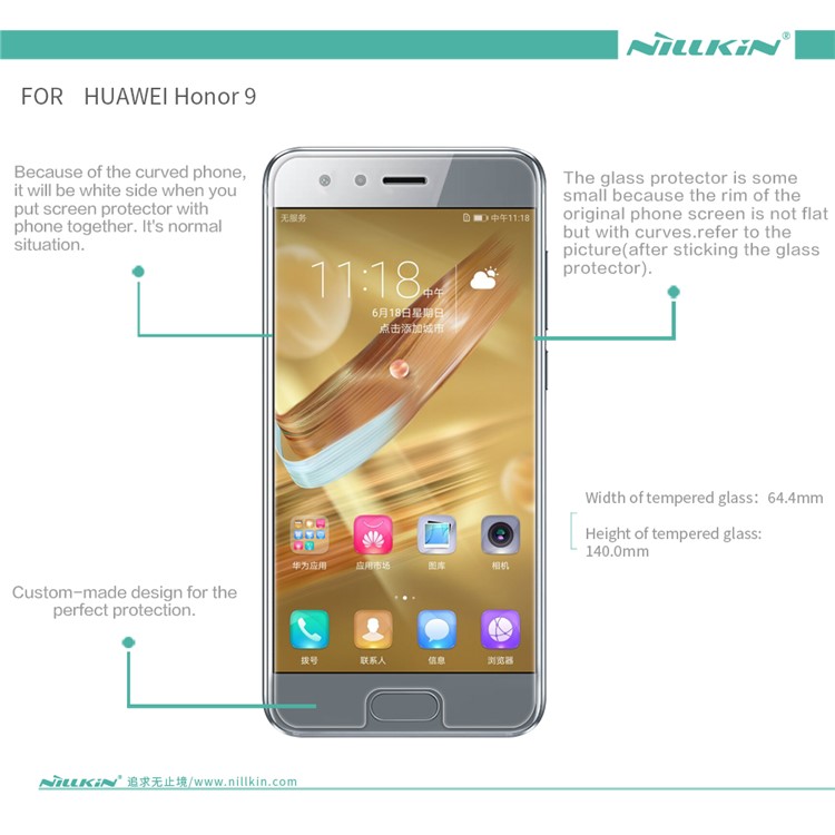 NILLKIN Amazing H+PRO Tempered Glass Screen Protector Anti-Explosion for Huawei Honor 9-12