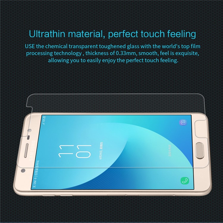 NILLKIN Amazing H Tempered Glass Screen Protector Anti-Explosion for Samsung Galaxy J7 Max-5