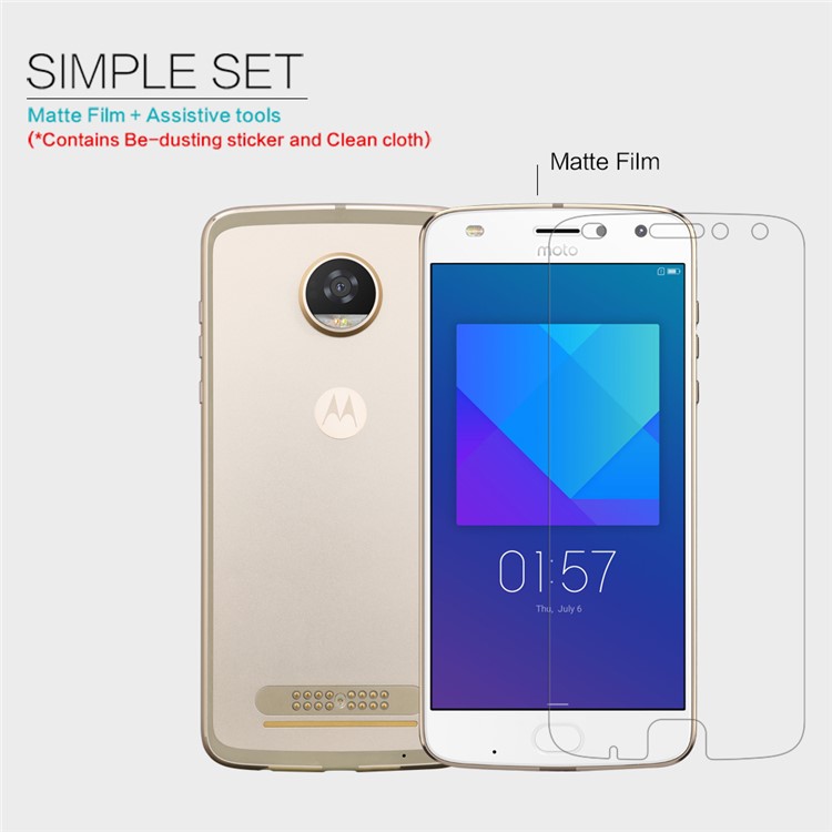 NILLKIN for Motorola Moto Z2 Play Matte Screen Protector Guard Film Anti-scratch-5