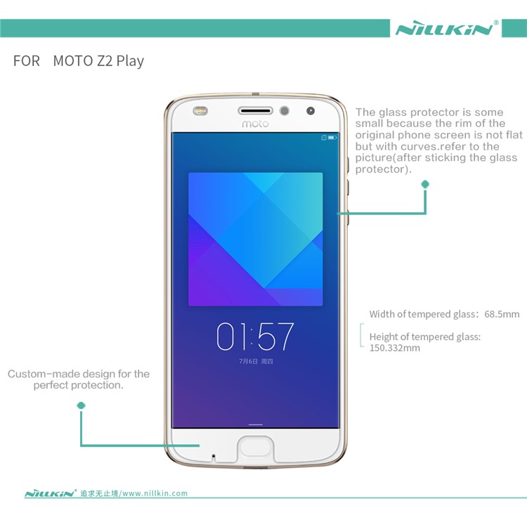 NILLKIN Amazing H Tempered Glass Screen Protector Anti-Explosion for Motorola Moto Z2 Play-15