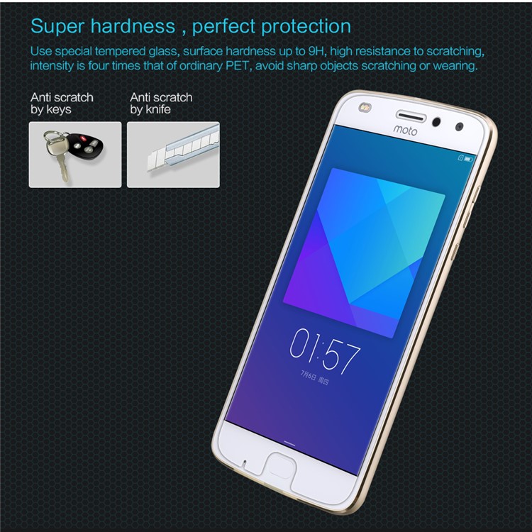 NILLKIN Amazing H Tempered Glass Screen Protector Anti-Explosion for Motorola Moto Z2 Play-3