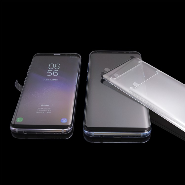 PDGD Silk Print 3D Curved Full Cover Tempered Glass Screen Protector (Opening on Top) for Samsung Galaxy S8 G950 - Black-10