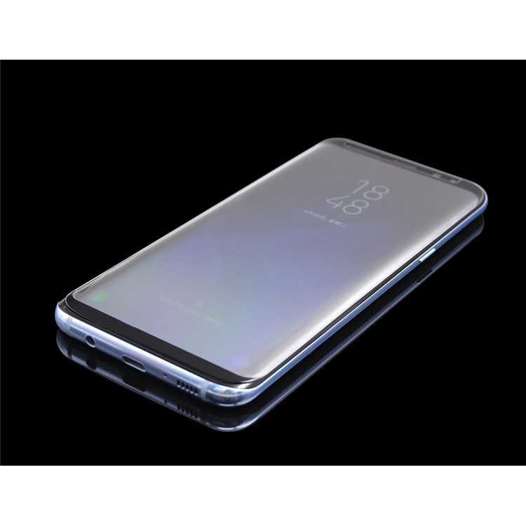 PDGD Silk Print 3D Curved Full Cover Tempered Glass Screen Protector (Opening on Top) for Samsung Galaxy S8 G950 - Black-11