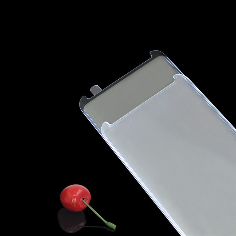 PDGD Silk Print 3D Curved Full Cover Tempered Glass Screen Protector (Opening on Top) for Samsung Galaxy S8 G950 - Black-5