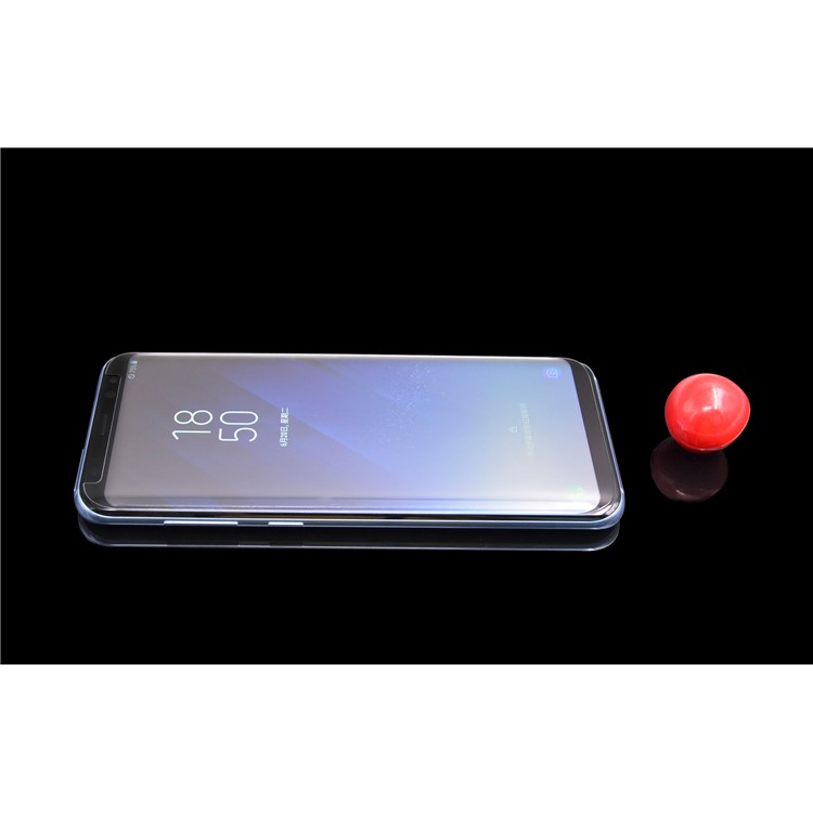 PDGD Silk Print 3D Curved Full Cover Tempered Glass Screen Protector (Opening on Top) for Samsung Galaxy S8 G950 - Black-7