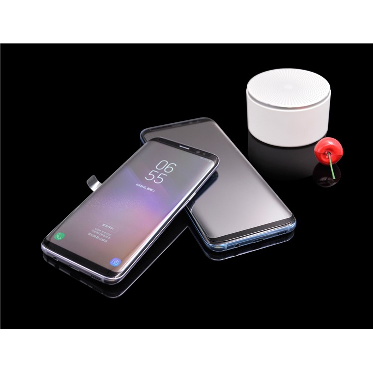 PDGD Silk Print 3D Curved Full Cover Tempered Glass Screen Protector (Opening on Top) for Samsung Galaxy S8 G950 - Black-9