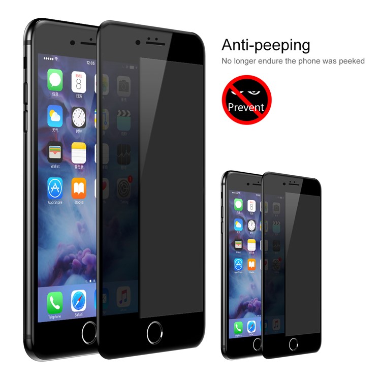 BASEUS 0.23mm Anti-peep Soft PET Edges Full Glue Full Screen Tempered Glass Screen Protector for iPhone 6s 6 - Black-3