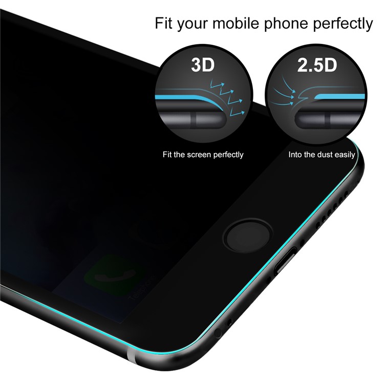 BASEUS 0.23mm Anti-peep Soft PET Edges Full Glue Full Screen Tempered Glass Screen Protector for iPhone 6s 6 - Black-7