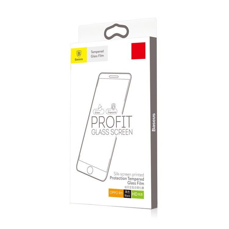BASEUS 3D Arc Edges Soft PET Full Screen Tempered Glass Protector Film for OPPO R11 - Black-8