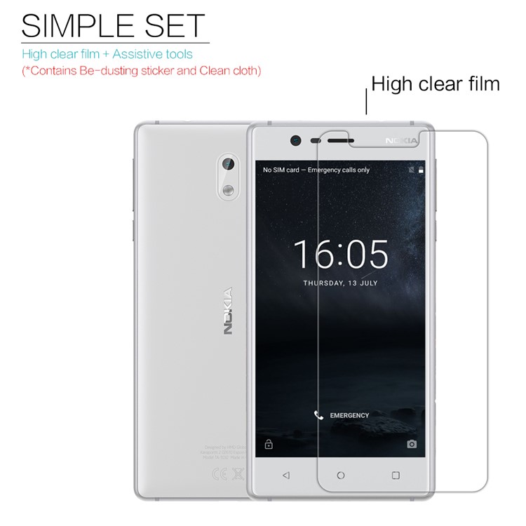 NILLKIN for Nokia 3 Anti-fingerprint HD Clear LCD Screen Protector Mobile Film-5