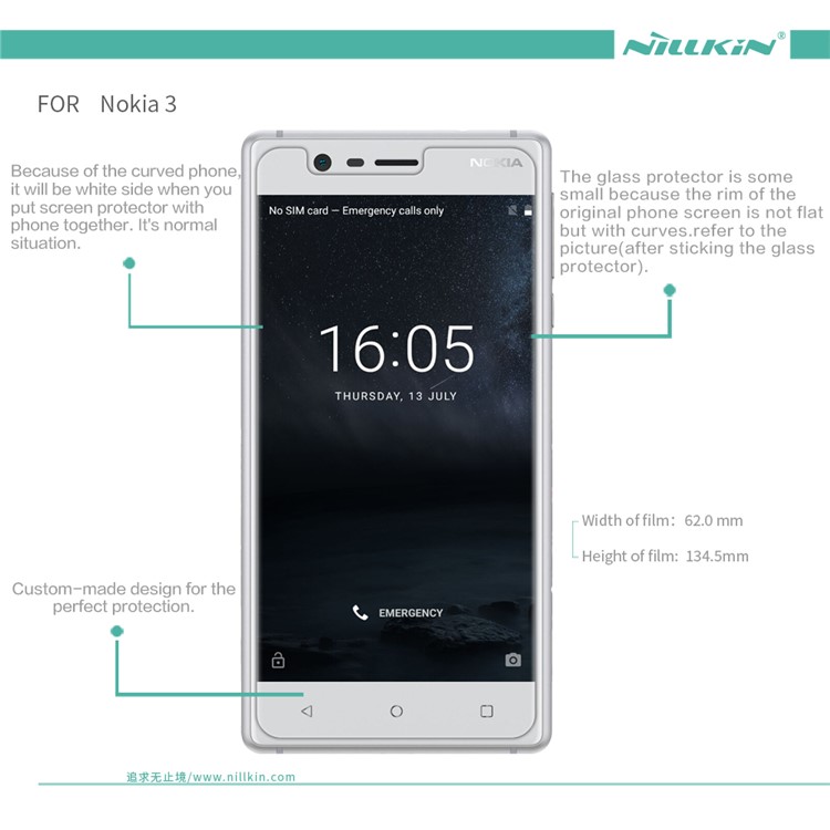 NILLKIN for Nokia 3 Anti-fingerprint HD Clear LCD Screen Protector Mobile Film-6