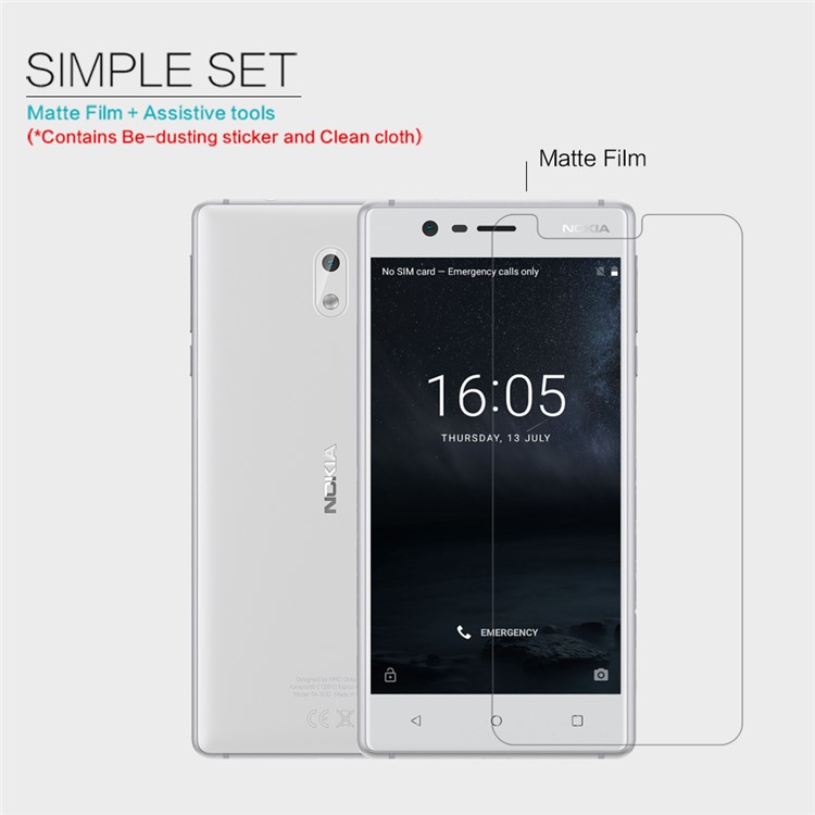 Nillkin Matte LCD Screen Protective Film Para Nokia 3