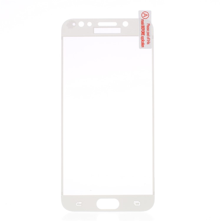 For Samsung Galaxy J7 (2017) EU Version Silk Print Full Cover Tempered Glass Screen Guard Film - White-2