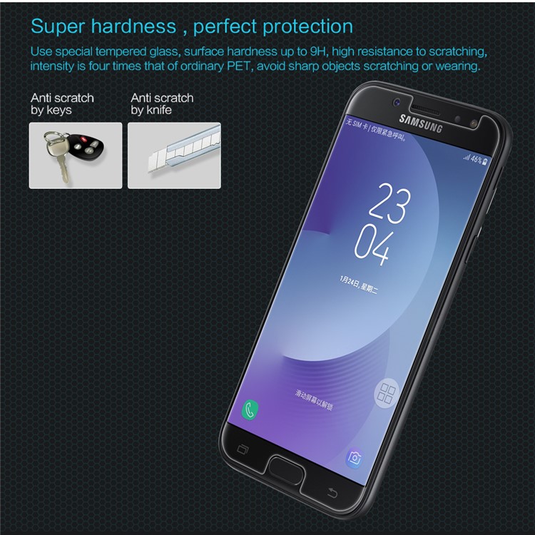 NILLKIN Amazing H Tempered Glass Screen Protector Anti-Explosion for Samsung Galaxy J7 (2017) EU Version-3