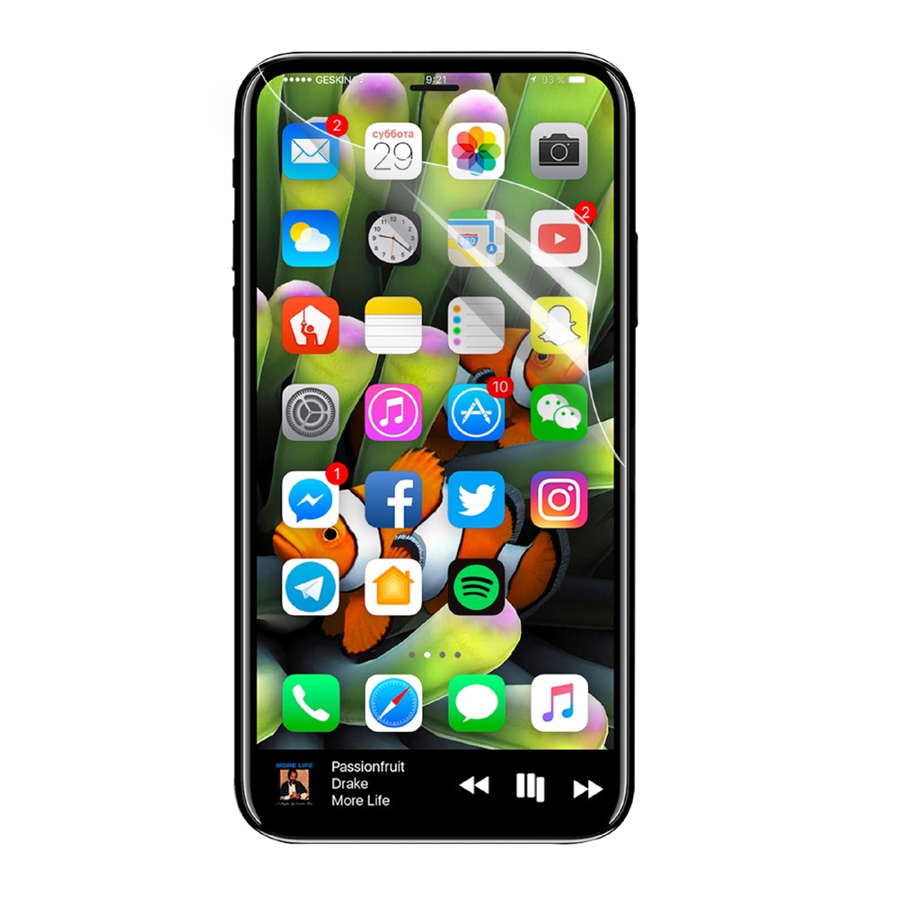 Full Coverage Soft Screen Protector Guard Film for iPhone XS / X 5.8-inch-1