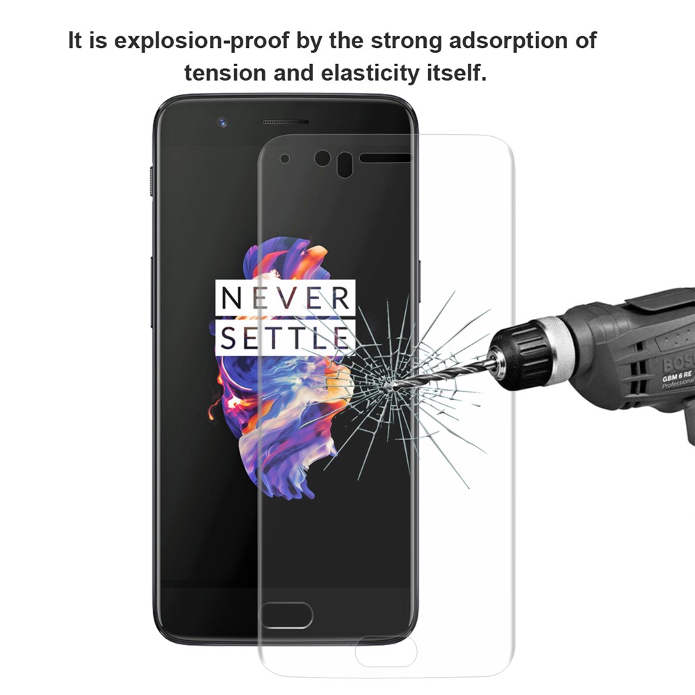 Chapéu Prince 0.1mm 3D Protetor De Tela Macia Coberta Total Para OnePlus 5