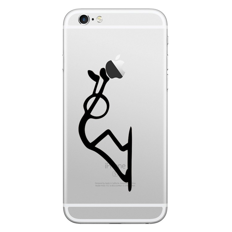 HAT PRINCE Creative PVC Decal Sticker for iPhone X/8/8 Plus etc. - Man Is Pushing-1