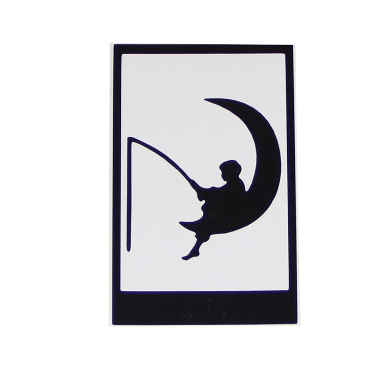 HAT PRINCE Creative Decal Sticker PVC Sticker for iPhone X/8/8 Plus etc. - A Boy Fishing on Moon-2