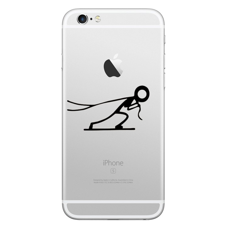 HAT PRINCE Decorative PVC Decal Sticker for iPhone X/8/8 Plus etc. - Man Is Dragging-1